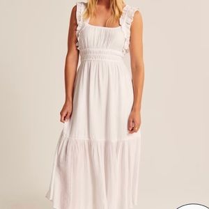 A&F white lined sundress.